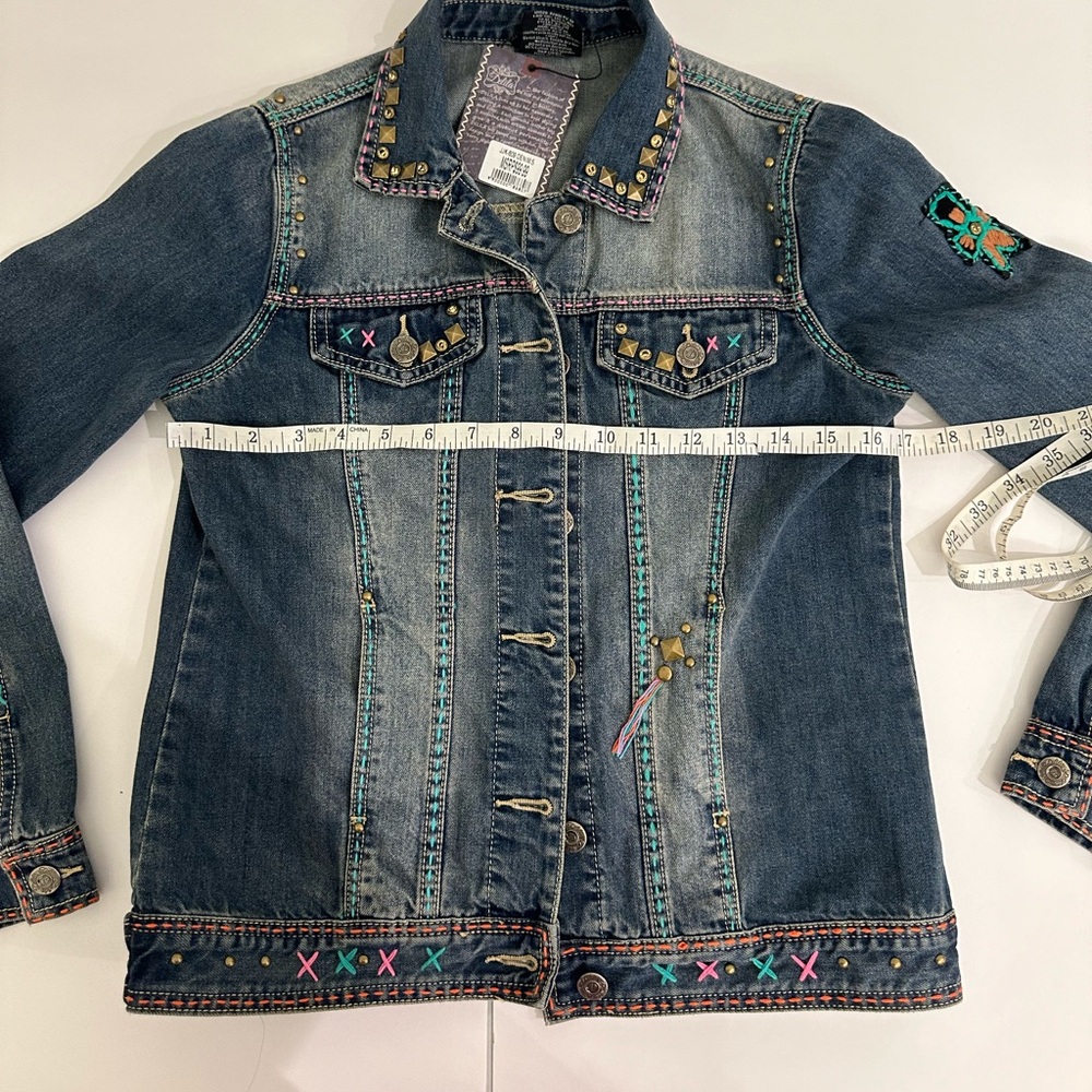NWT Delia*s Blue embroidered button jacket size Small - Picture 8 of 10